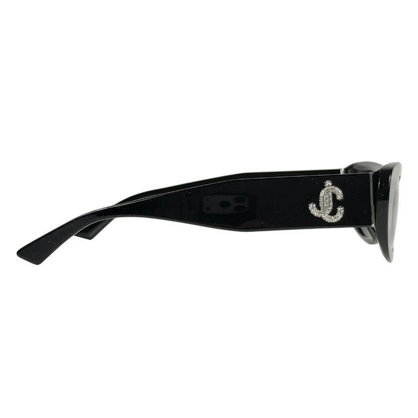 Jimmy Choo Black / Silver Oval Logo Jc5038bu Sunglasses in Case & Box