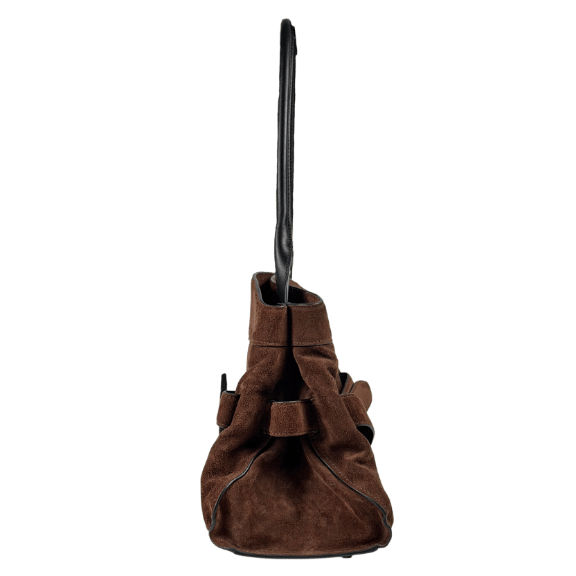 Marc Jacobs Chocolate Brown The Dakota Suede Leather Tote / Shoulder Bag