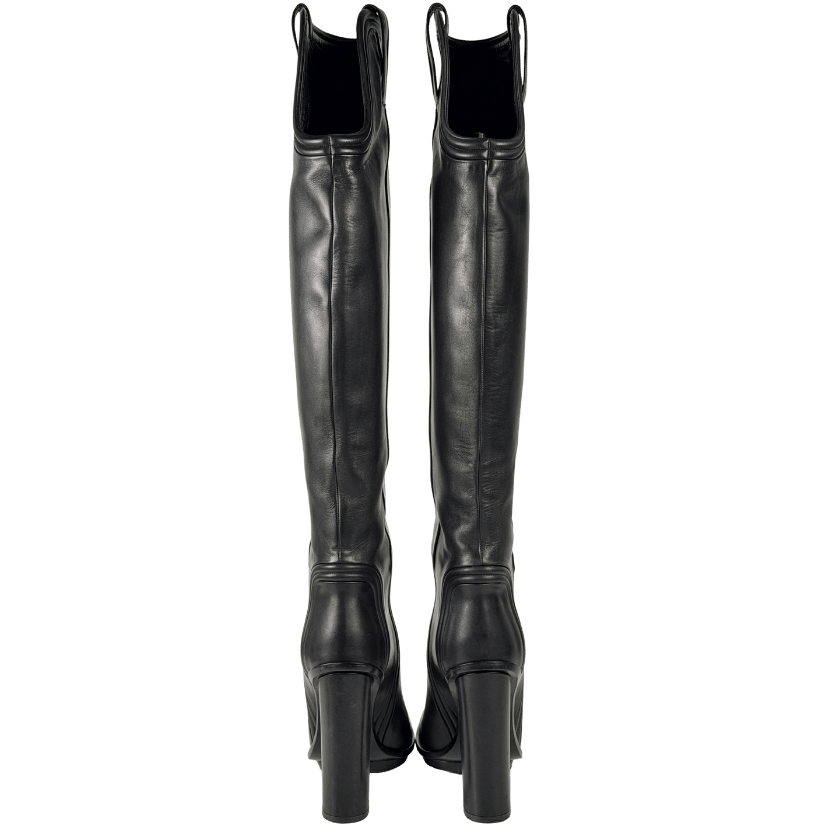 GUCCI Black Leather Lifford Knee-length Boots UK 8 EU 41