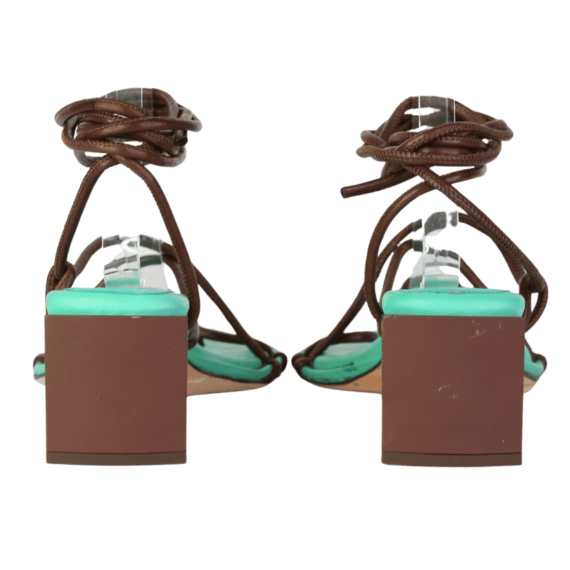 miista Brown Alberta Two-tone Leather Sandals UK 4 EU 37 👠