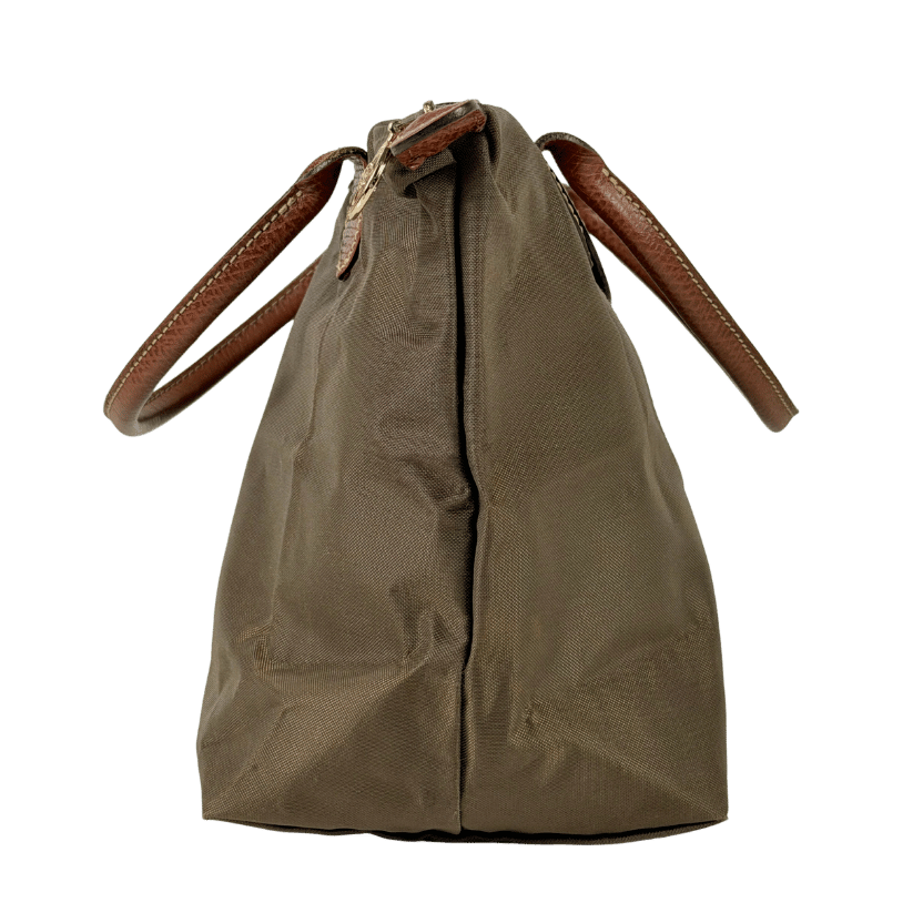 Longchamp Green Small Le Pliage Nylon Handbag
