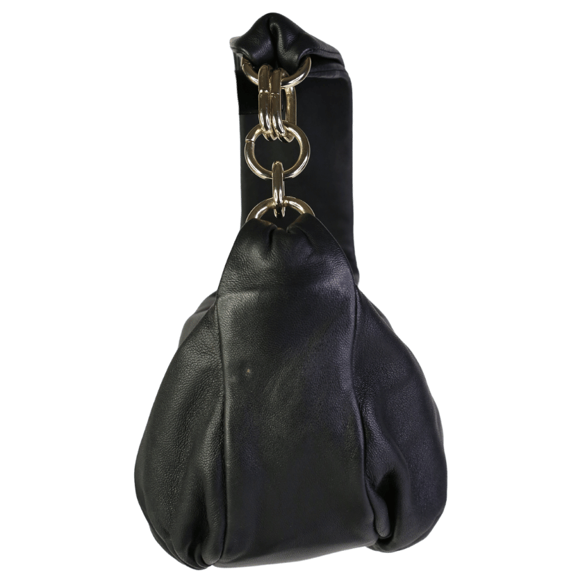 COS Black Micro Leather Chain Bag One Size