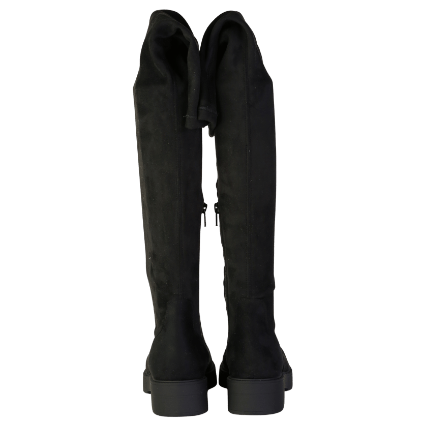 Elfie selfie Black Over The Knee Velvet Stretch Boots Kami UK 5 EU 38 👠