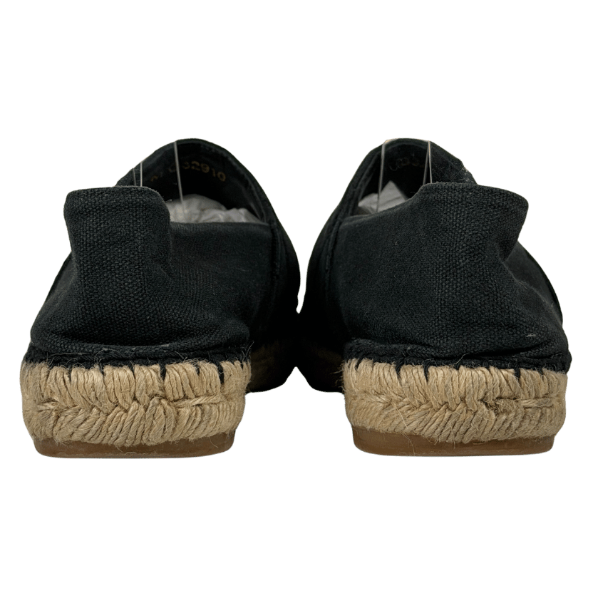 CHANEL Black Canvas Espadrilles With Cc Logo UK 5 EU 38