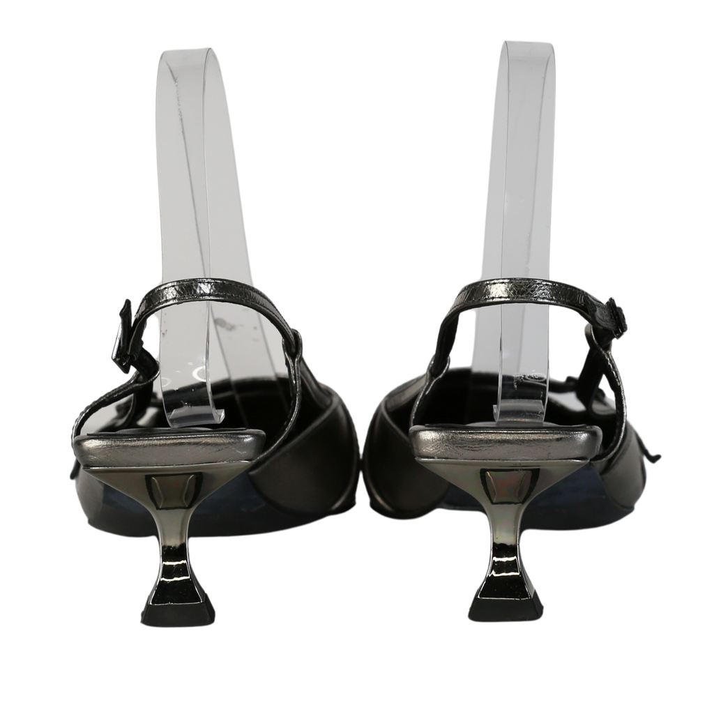 bobbies Metallic Reek Kitten Heel UK 6 EU 39 👠