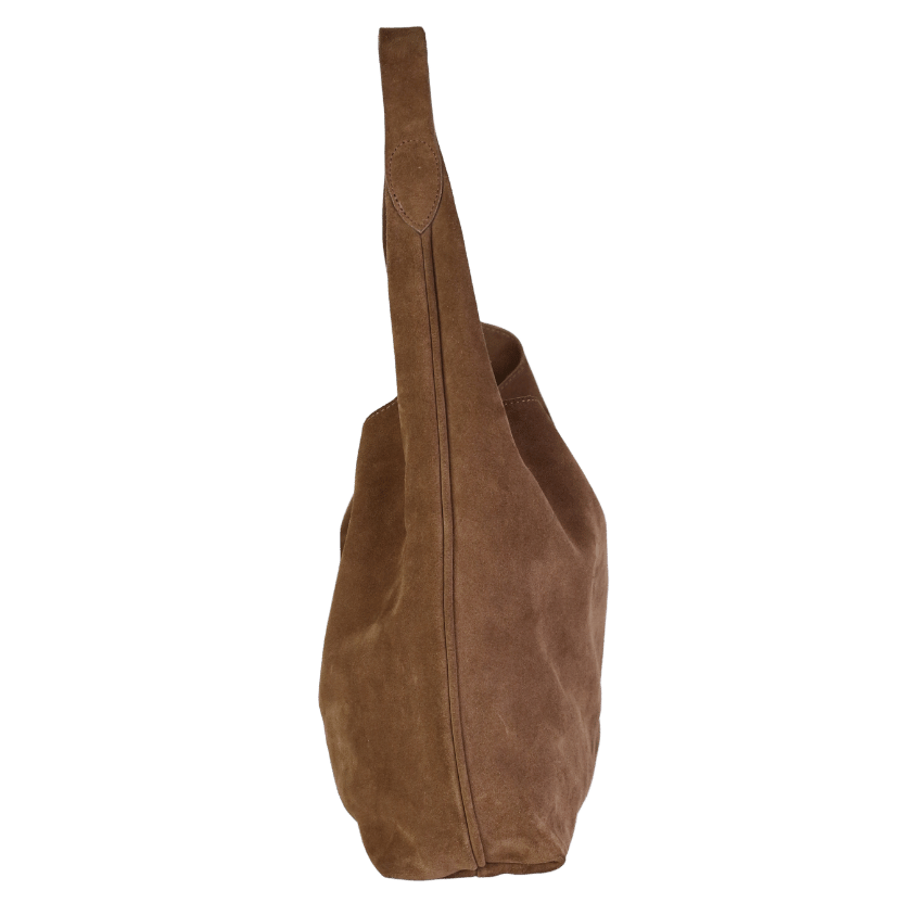 & Other Stories Beige Cognac Large Suede Tote Bag One Size