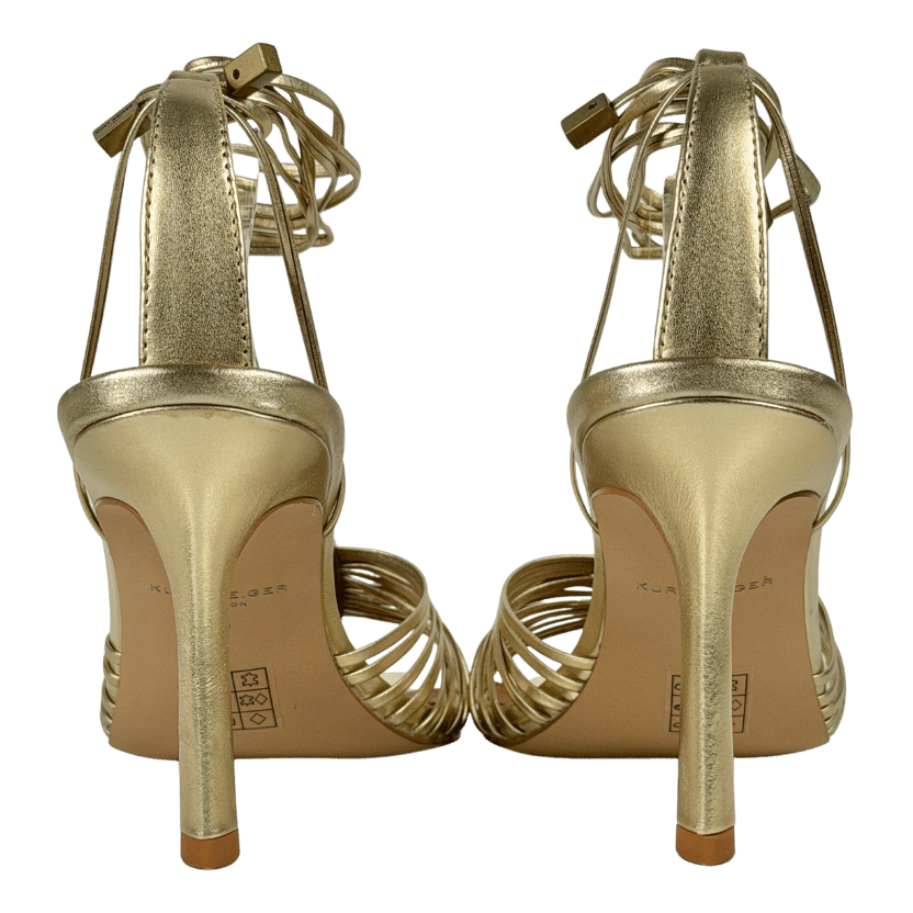 Kurt Geiger Metallic Multi-strap Tie Heel UK 6 EU 39 👠