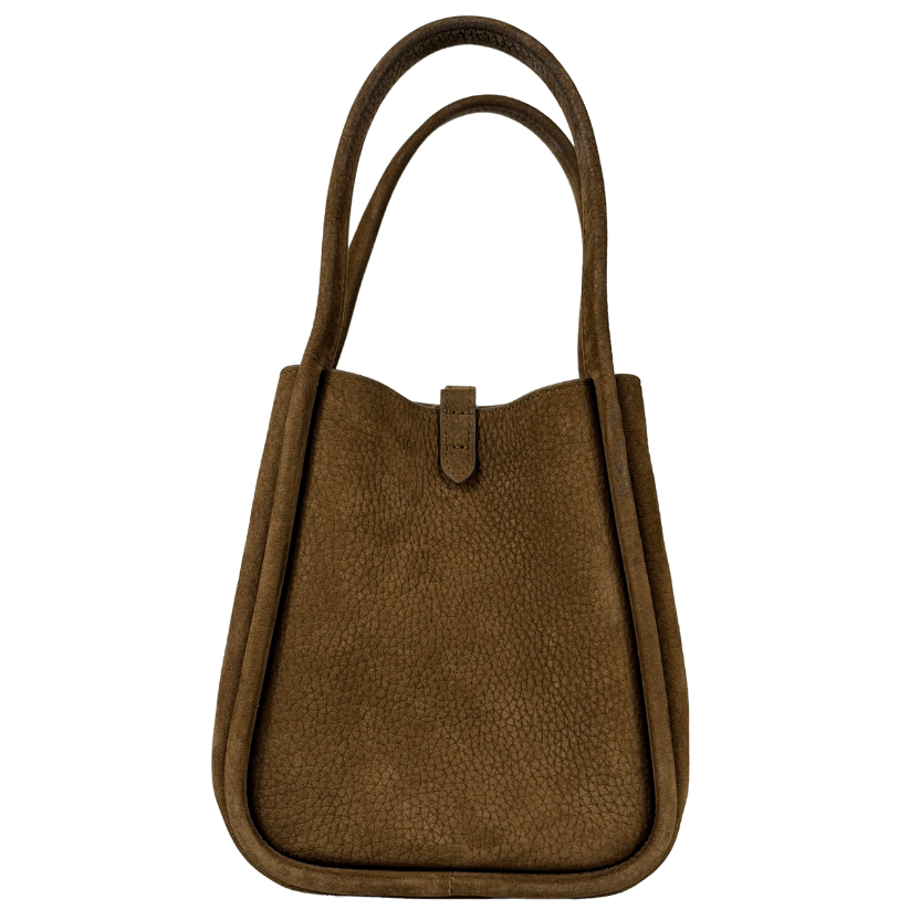 SONGMONT Brown Suede Medium Song Bag With Peace Beads Charm - Agarwood One Size