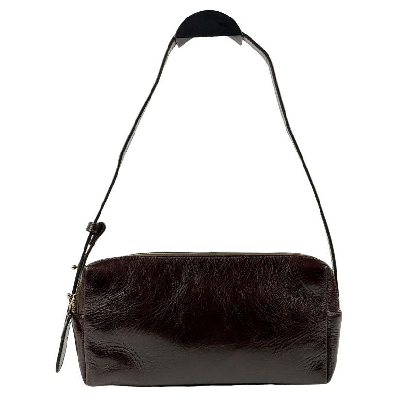 ELLEME PARIS Brown Trousse Vintage Leather Chestnut / Gold One Size