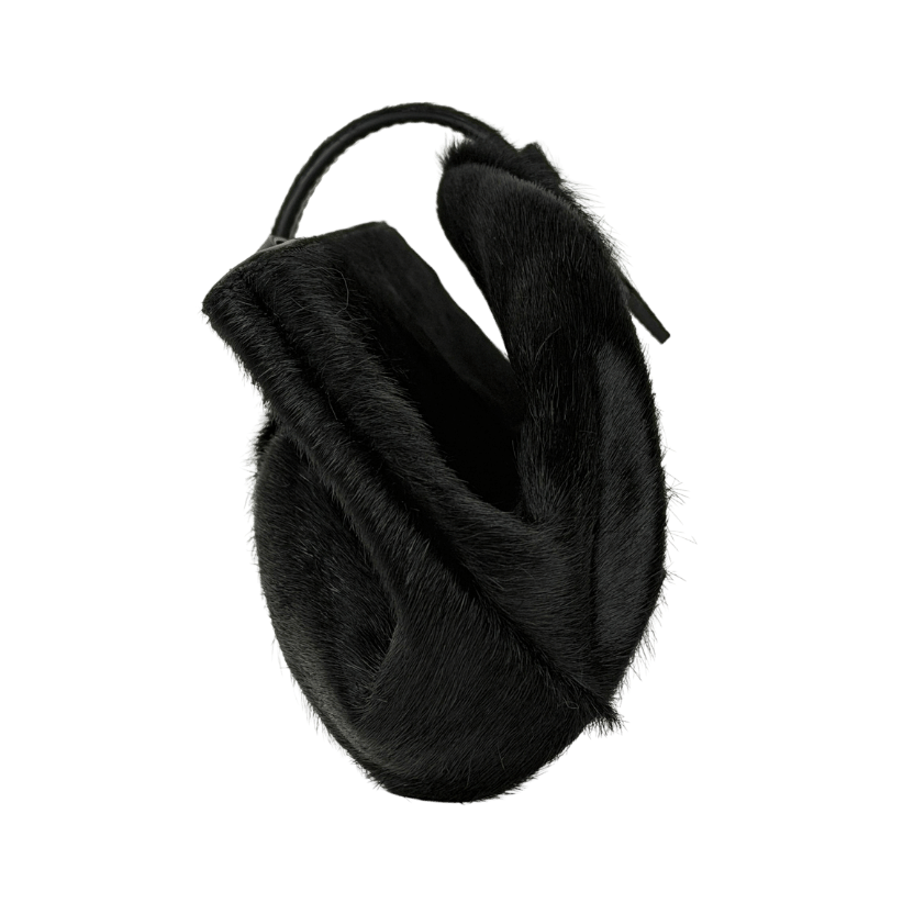 COS Black Belted Clutch Bag - Pony Hair-effect Leather