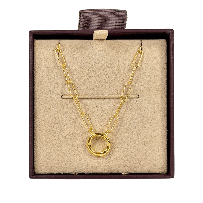 MONICA VINADER Alta Textured Chain Charm Necklace 18k Yellow Gold Vermeil