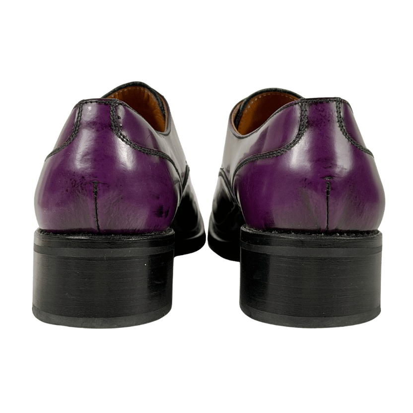 CHURCH'S Purple Smooth Leather Slip On Issie Studded Brogues UK 5 EU 38 👠
