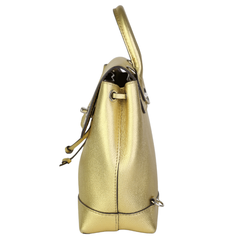 Louis Vuitton Lockme Mini Rucksack Backpack M54575 Leather Metallic Gold