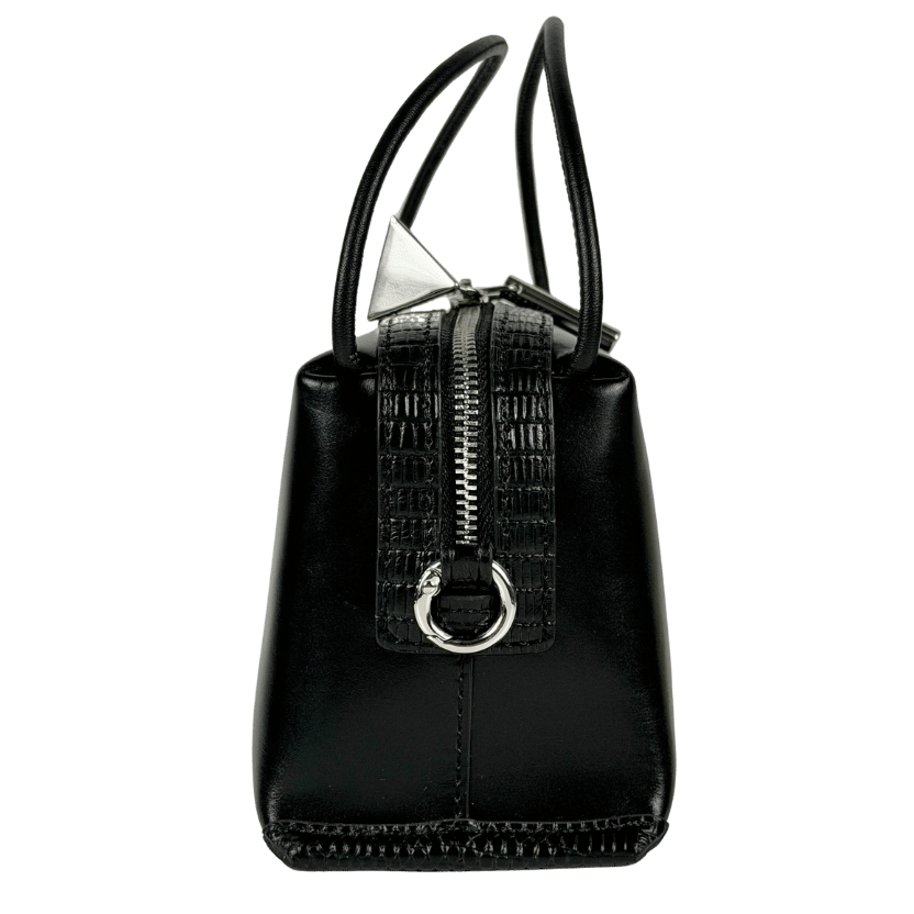 VERAFIED NEW YORK Black Lizard Café Mini Bag
