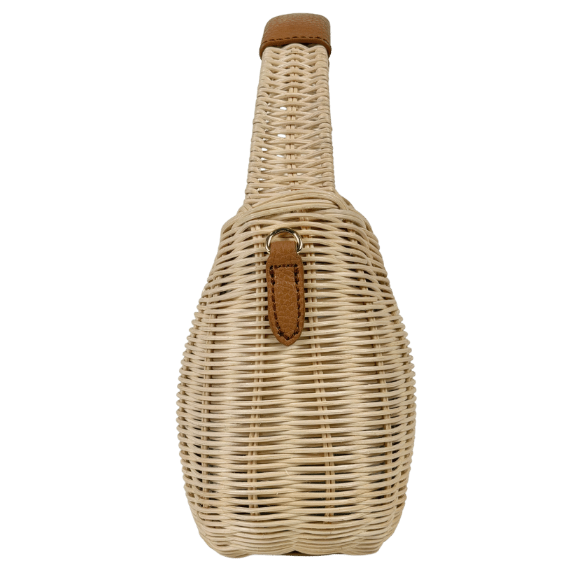 Talbots Beige Wicker Hobo Basket Bag
