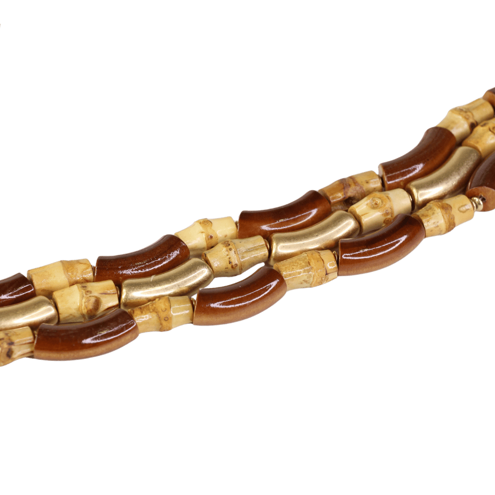 ZARA Brown Trio Of Wooden Necklaces