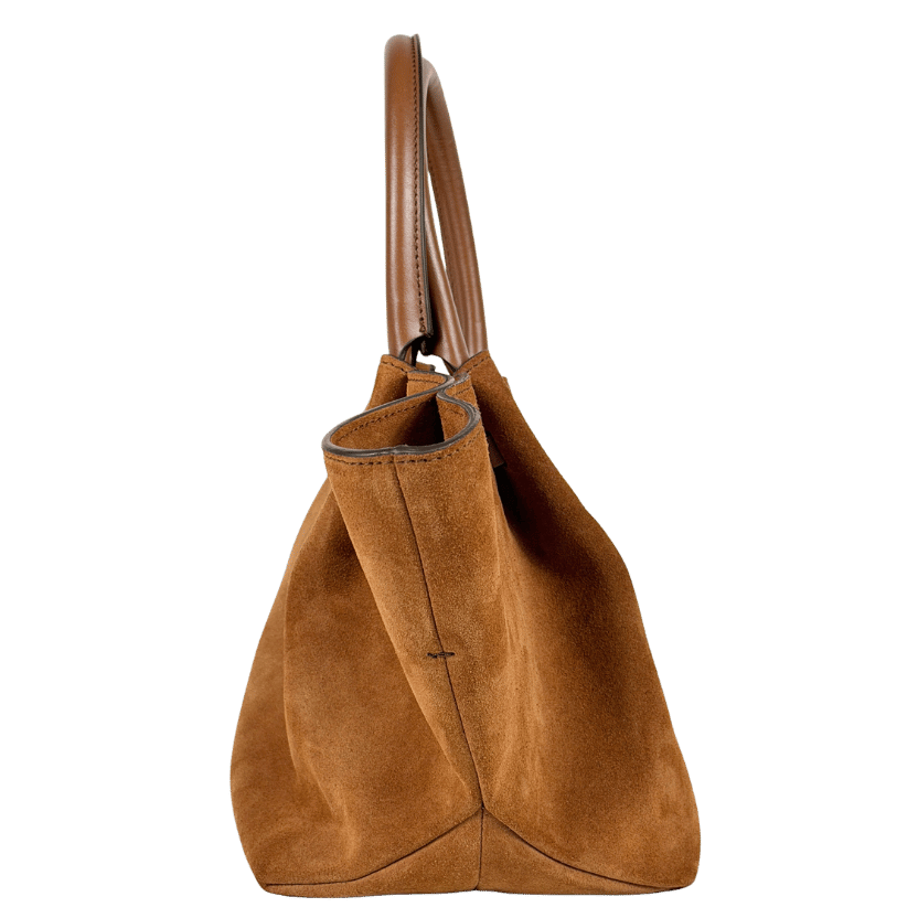 DEMELLIER LONDON Brown New York Midi Suede Tote Bag