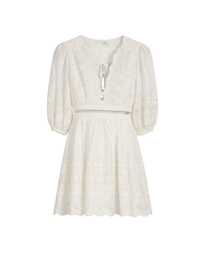 Zimmermann White Broderie Day Dress Sz 0p (petite) UK 6