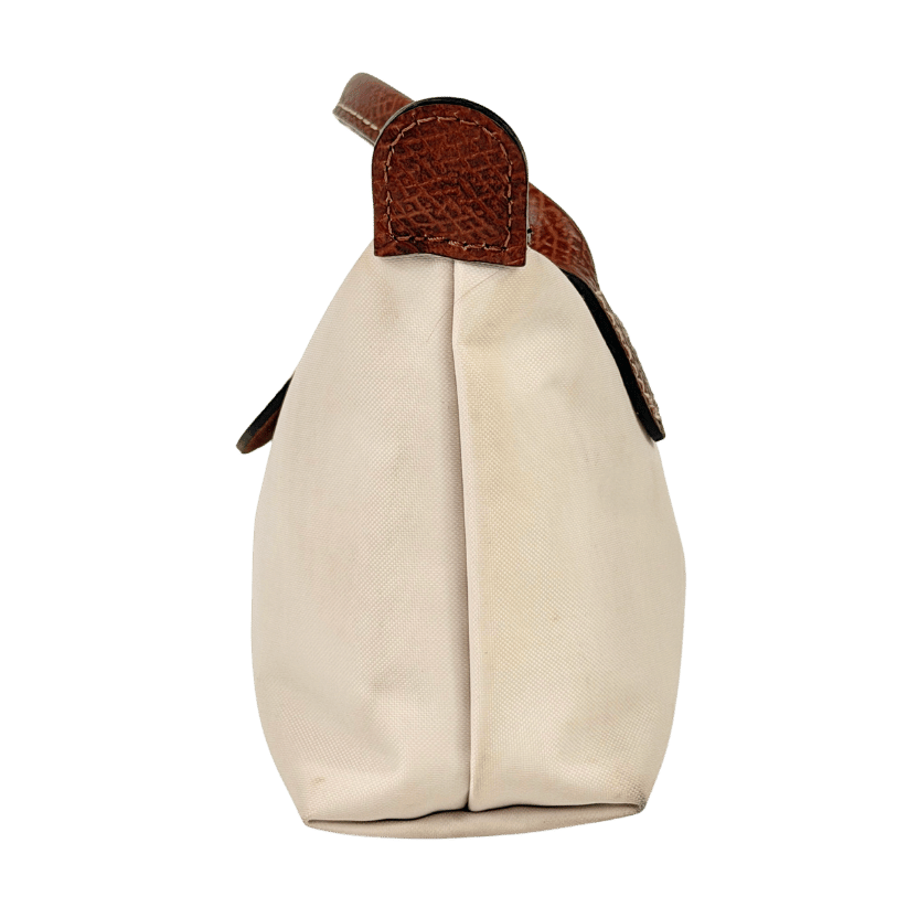 LONGCHAMP Beige Le Pliage Original Pouch With Handle