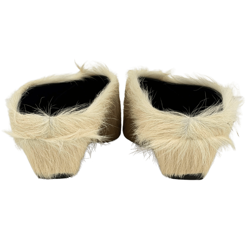 Alias Mae Pony Hair Heeled Mulesin Buttermilk Cream UK 6 EU 39 👠