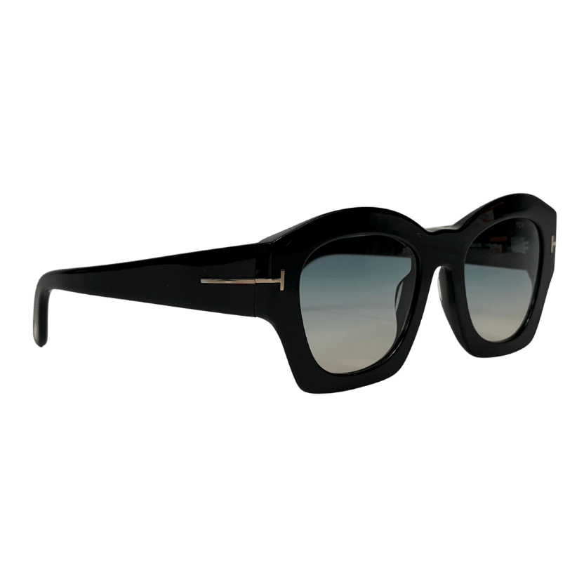 TOM FORD Guilliana Tf1083 01p Shiny Black Cat Eye Sunglasses In Case & Box