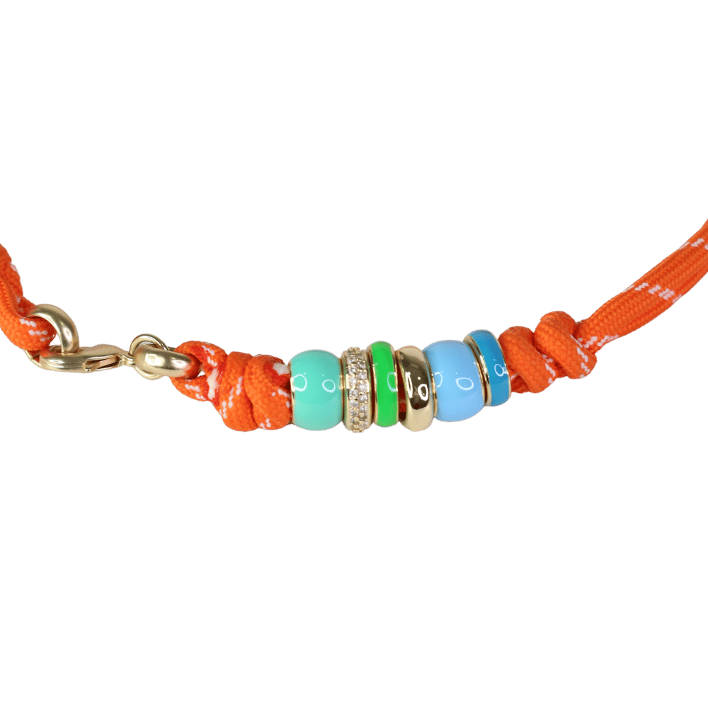 ROXANNE ASSOULIN Orange Happy Heart Cord Necklace
