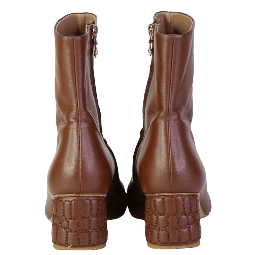 Atana Croc Heel Boot 55 Saddle Brown UK 8 EU 41 👠
