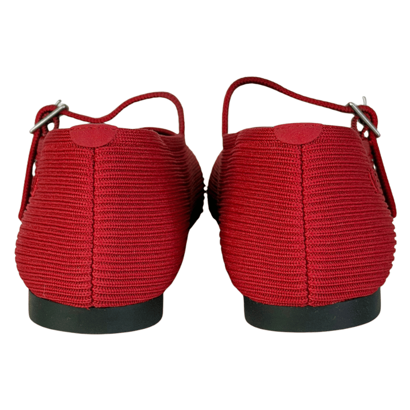 VIVAIA Sustainable Washable Red Square-toe Mary Jane Flats UK 5.5 EU 38.5 👠