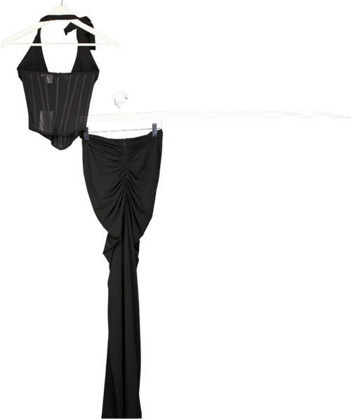 Sydney Lane Black Grace Maxi Skirt And Corset Set UK XS