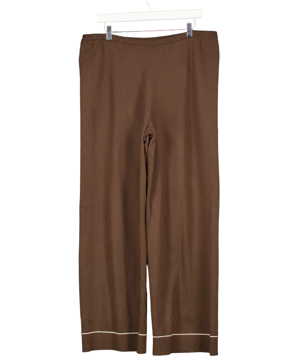 The Couture Club Brown Knitted Trousers UK 16