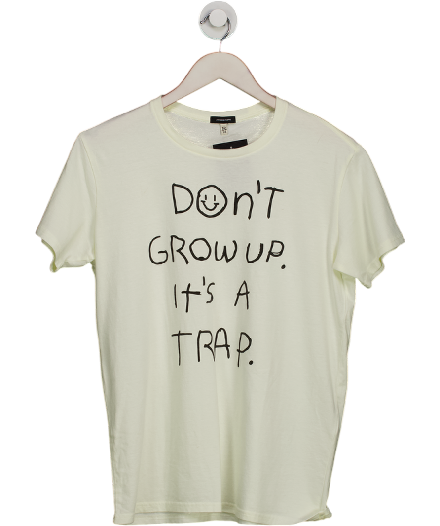 James Perse White X R13 Off-white 'don't Grow Up' Boy T-shirt UK XS