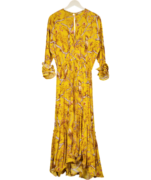 JOHANNA ORTIZ X H&m Yellow Floral Maxi Dress UK S