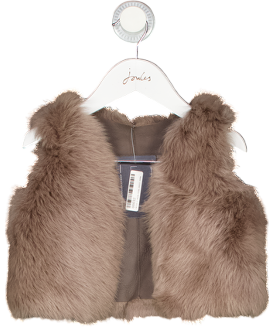 Belle Enfant Luxury Grey Shearling / Leather Reversible Gilet 18mths - 3yrs One Size