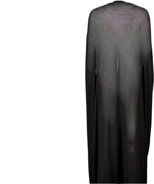 BBXBRAND Black Aluya Mesh Draped Cape One Size