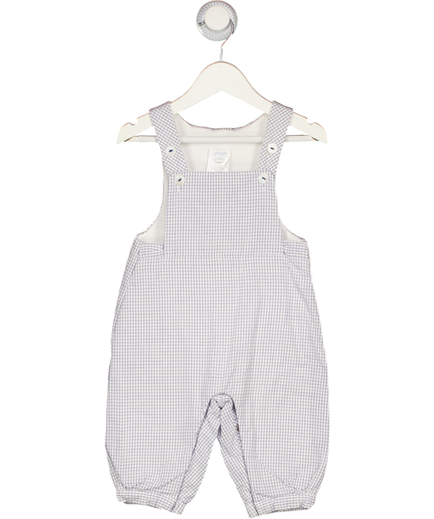 JACADI Blue Gingham Dungarees 9-12 Months