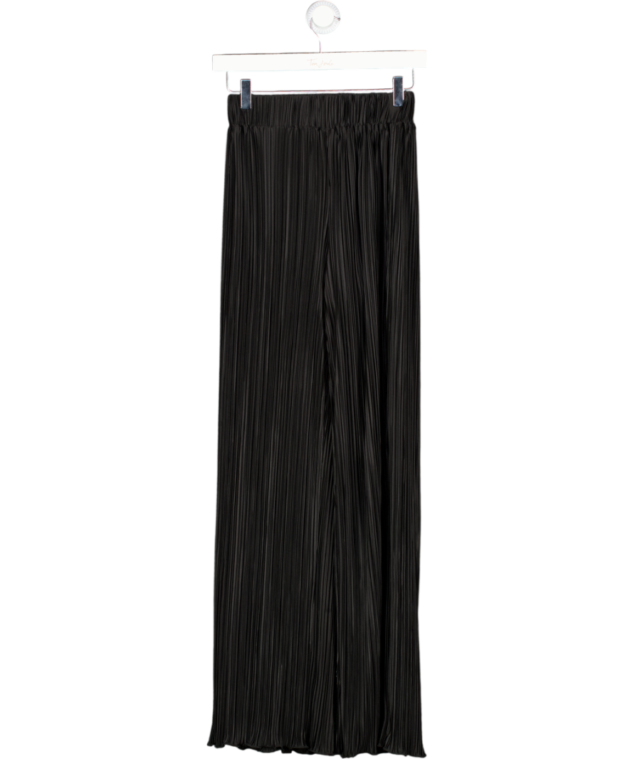 4th Reckless Black Plisse Elasticated Waist Wide Leg UK 6