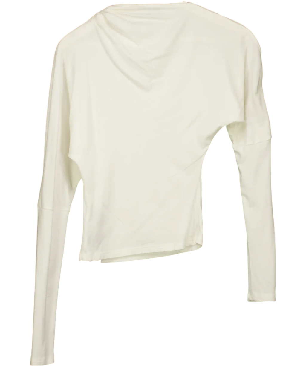 Runway Ticket White Soft Long Sleeve Top UK S