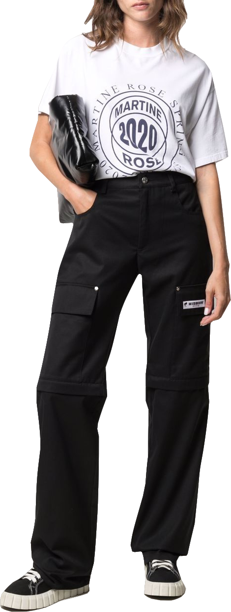 MISBHV Black Organic Cotton-recycled Polyester Blend 2-in-1 Cargo Trousers BNWT UK S