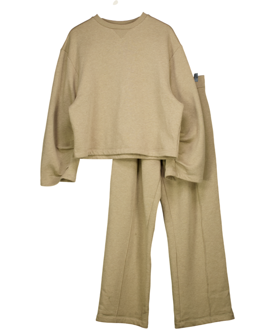 ASOS 2-piece Beige Marl Tailored Joggers And Sweat Top Set UK S