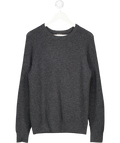 N PEAL Grey Merino / Cashmere Blend Jumper UK M