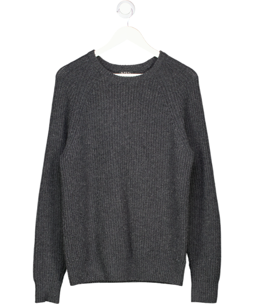 N PEAL Grey Merino / Cashmere Blend Jumper UK M