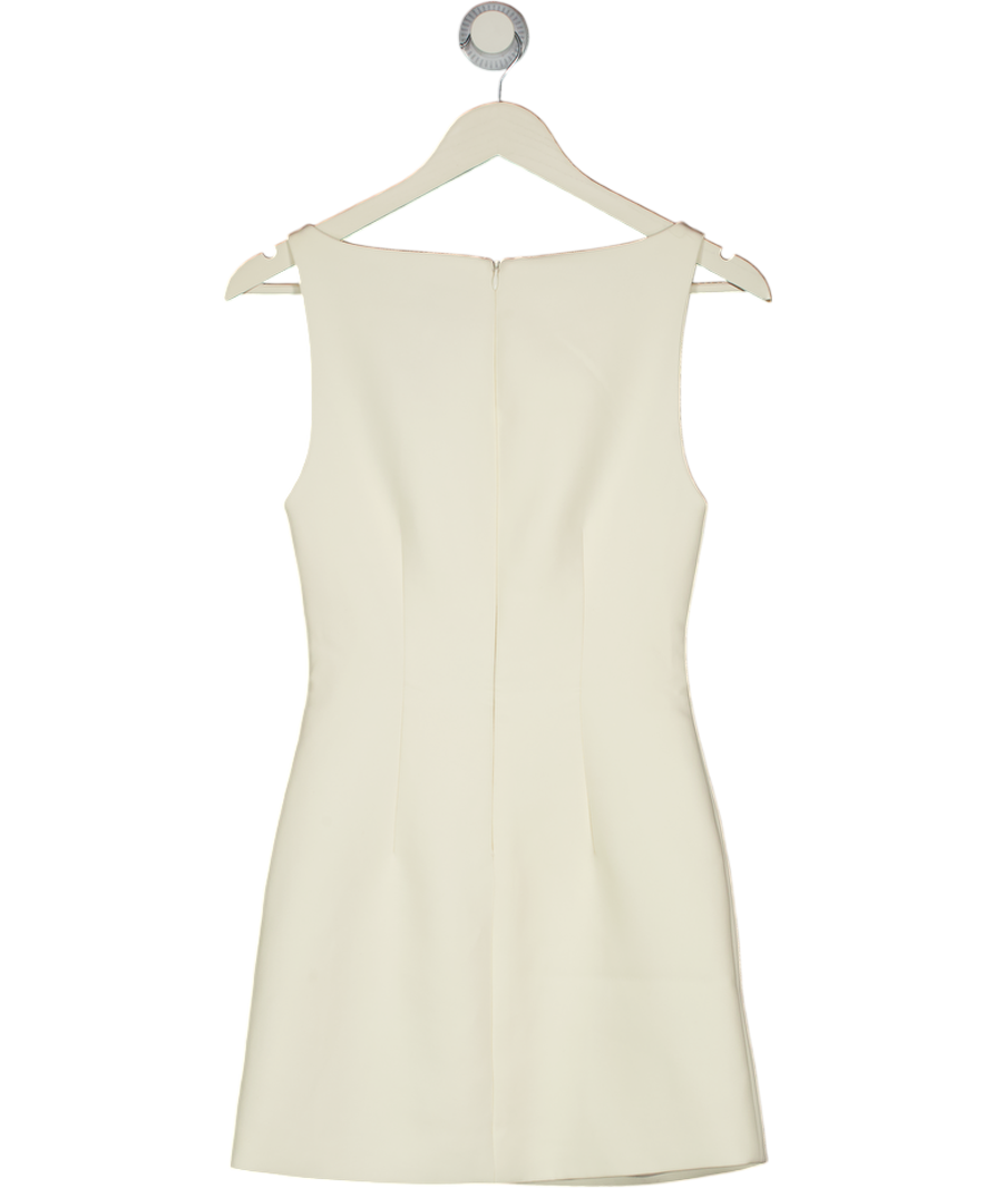MESHKI Cream Mini Structured Shift Dress UK XS