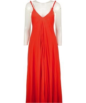 KALITA Red Strappy Lyocell Maxi Dress With Plaited Straps UK XS/S