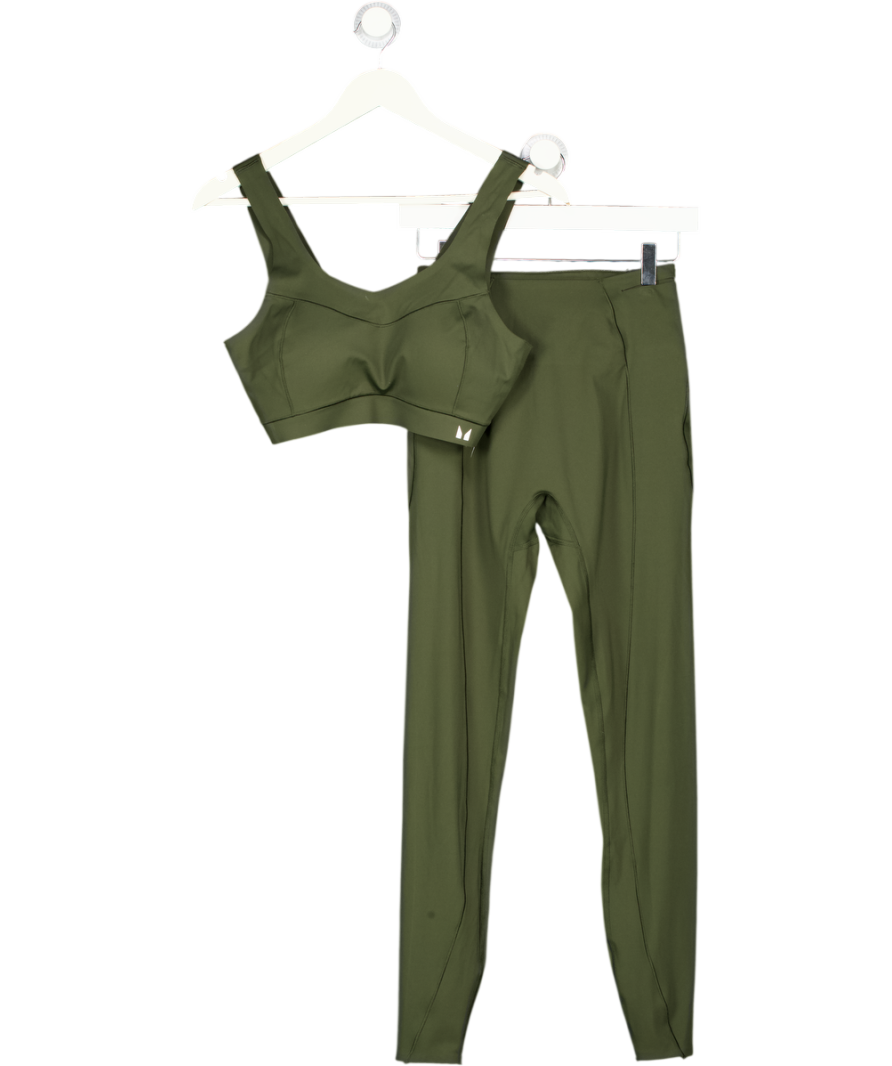 MY PROTEIN 2-piece Khaki Green Sports Bra (uk L) And Leggings Set (uk M) UK M/L