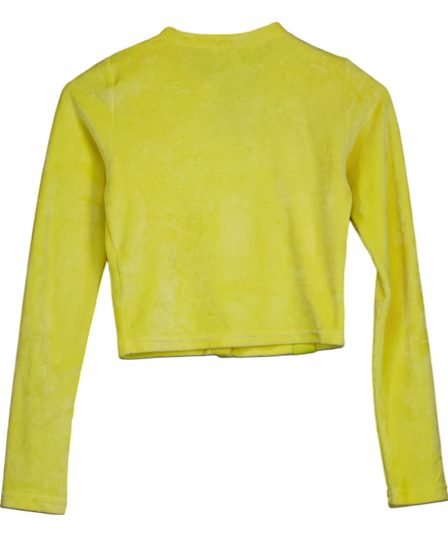 Jaded London Yellow Velour Cardigan Top UK 6