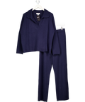 The White Company 2-piece Navy Blue 100% Cashmere Joggers (uk S) And Polo Jumper (uk M) Set UK S/M