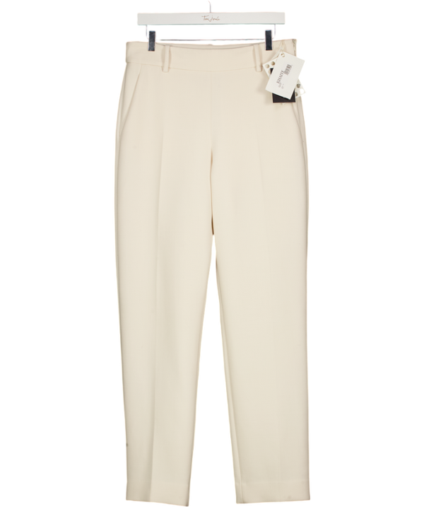 KHAITE Cream Cambie Virgin Wool Twill Straight-leg Trousers Us 4 UK 8