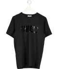 Bella Freud Black Angel Brand-print Organic-cotton T-shirt UK M