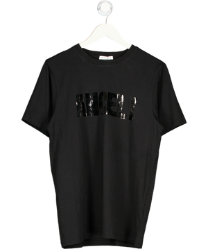Bella Freud Black Angel Brand-print Organic-cotton T-shirt UK M
