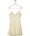 NUDELUCY Cream / Black Pola Dot  Xander Mini Dress UK S